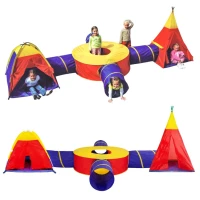 iPlay 8905 Sada dětských stanů 7 v 1 s tunely, Teepee