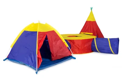 iPlay 8905 Sada dětských stanů 7 v 1 s tunely, Teepee
