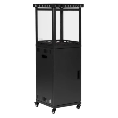 MultiGarden FPS-B-02 Terasový plynový ohřívač se skleněným krytem, 13 kW, černý
