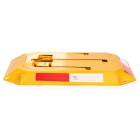 MultiStore DNPL-007 Skladacie parkovacie zábrany 30 cm s kľúčom a reflexnými pruhmi
