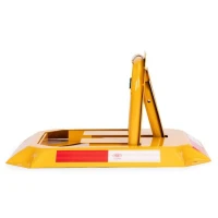 MultiStore DNPL-007 Skladacie parkovacie zábrany 30 cm s kľúčom a reflexnými pruhmi
