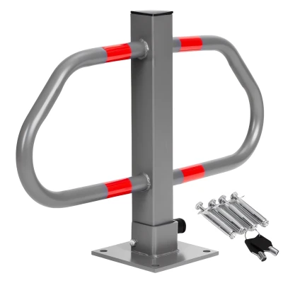 MultiStore DNPL-006 Skládací parkovací zábrana 50 cm s klíčem a reflexními pruhy