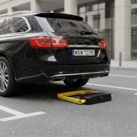 MultiStore DNPL-001 Skládací parkovací zábrana 35 cm na klíč, dálkově ovládaná, alarmový systém