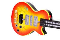 MultiStore HC566237 Dětská elektrická rocková kytara s LED diodami a výukou, oranžová