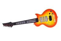MultiStore HC566237 Dětská elektrická rocková kytara s LED diodami a výukou, oranžová