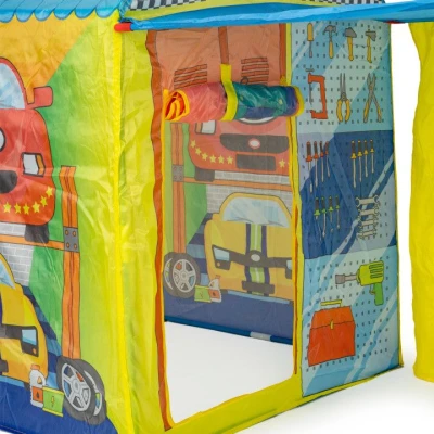 iPlay 8174 Dětský hrací stan s designem autoservisu 150 x 110 x 75 cm