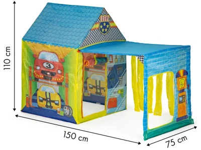 iPlay 8174 Dětský hrací stan s designem autoservisu 150 x 110 x 75 cm