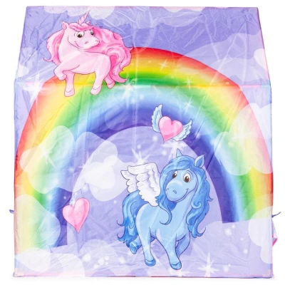 iPlay 8192 Dětský herní stan Rainbow 72 x 102 x 95 cm, jednorožec 