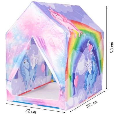 iPlay 8192 Dětský herní stan Rainbow 72 x 102 x 95 cm, jednorožec 