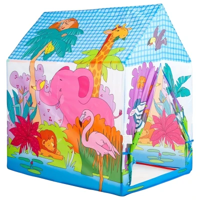 iPlay 8182 Dětský herní stan 72 x 102 x 95 cm, džungle