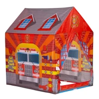 iPlay 8722 Detský stan na hranie 72 x 102 x 95 cm, hasičská stanica