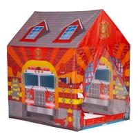 iPlay 8722 Detský stan na hranie 72 x 102 x 95 cm, hasičská stanica