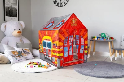 iPlay 8722 Detský stan na hranie 72 x 102 x 95 cm, hasičská stanica