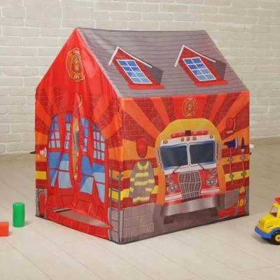 iPlay 8722 Detský stan na hranie 72 x 102 x 95 cm, hasičská stanica