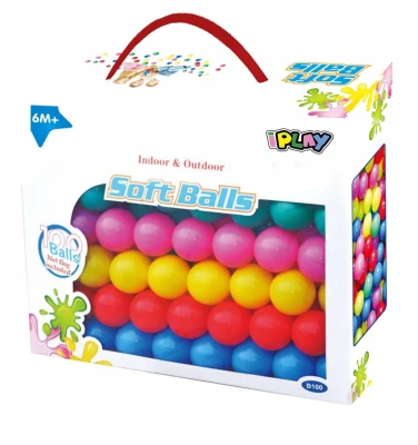 iPlay B100 Sada farebných loptičiek do suchého bazéna/stanu, 100 ks, 6 cm