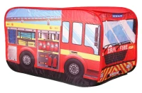 iPlay 8153 Dětský pop up stan ve tvaru hasičského auta 110 x 70 x 70 cm