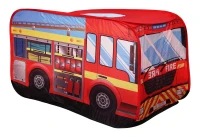 iPlay 8153 Dětský pop up stan ve tvaru hasičského auta 110 x 70 x 70 cm