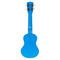 EcoToys MF019H Detská drevená gitara s 4 nylonovými strunami a trsátkom, modrá