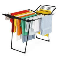 ModernHome BJ-1925 Stojící sušák na prádlo 25 m, 4 křídla, skládací, černý