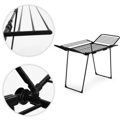 ModernHome BJ-1925 Stojící sušák na prádlo 25 m, 4 křídla, skládací, černý