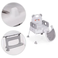 EcoToys HC523-GY Dětská jídelní židlička 3 v 1, šedá