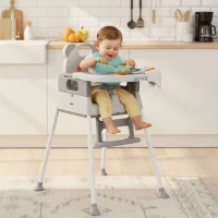 EcoToys HC523-GY Dětská jídelní židlička 3 v 1, šedá