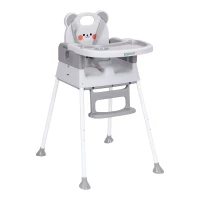 EcoToys HC523-GY Dětská jídelní židlička 3 v 1, šedá