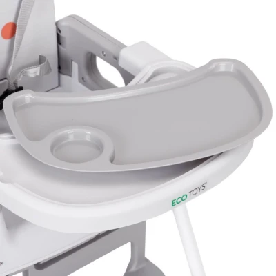 EcoToys HC523-GY Dětská jídelní židlička 3 v 1, šedá