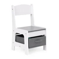 EcoToys ZKC-1A Detský nábytkový set, stôl + 2 stoličky s úložnými boxmi a obojstrannou doskou