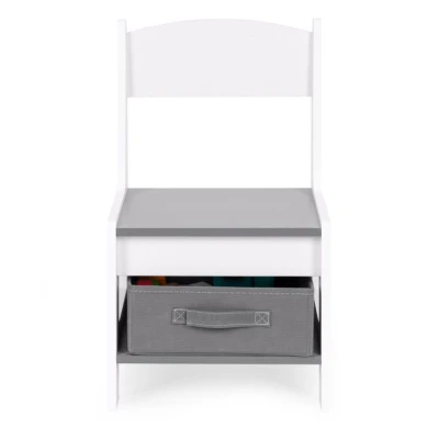 EcoToys ZKC-1A Detský nábytkový set, stôl + 2 stoličky s úložnými boxmi a obojstrannou doskou