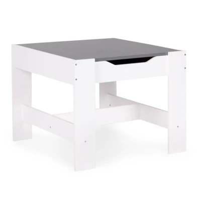 EcoToys ZKC-1A Detský nábytkový set, stôl + 2 stoličky s úložnými boxmi a obojstrannou doskou