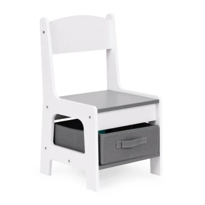 EcoToys ZKC-1A Detský nábytkový set, stôl + 2 stoličky s úložnými boxmi a obojstrannou doskou