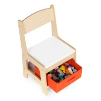 EcoToys ZKC-1C Detský nábytkový set, stôl + 2 stoličky s úložnými boxmi a tabuľou