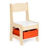 EcoToys ZKC-1C Detský nábytkový set, stôl + 2 stoličky s úložnými boxmi a tabuľou