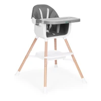 Detská vysoká stolička EcoToys HC508 2 v 1, sivá