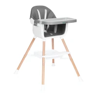 Detská vysoká stolička EcoToys HC508 2 v 1, sivá