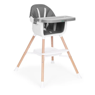 Detská vysoká stolička EcoToys HC508 2 v 1, sivá