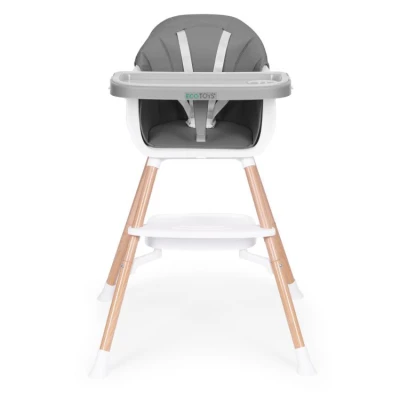 Detská vysoká stolička EcoToys HC508 2 v 1, sivá