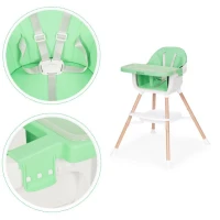 EcoToys HC508 Dětská jídelní židlička 2 v 1, zelená