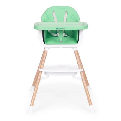EcoToys HC508 Dětská jídelní židlička 2 v 1, zelená