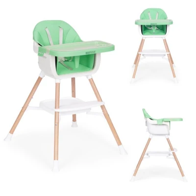 EcoToys HC508 Dětská jídelní židlička 2 v 1, zelená