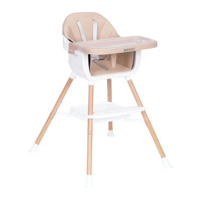EcoToys HC508 2 v 1 detská vysoká stolička, béžová