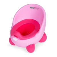 EcoToys PP112 Nočník s odnímatelnou vložkou s víkem, protiskluzové nožičky, růžový