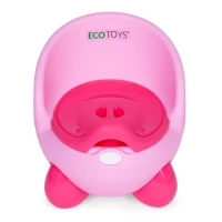 EcoToys PP112 Nočník s odnímatelnou vložkou s víkem, protiskluzové nožičky, růžový