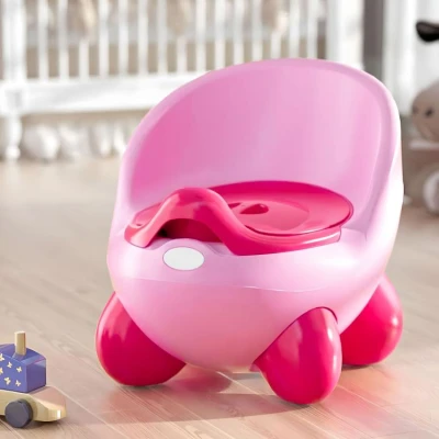 EcoToys PP112 Nočník s odnímatelnou vložkou s víkem, protiskluzové nožičky, růžový