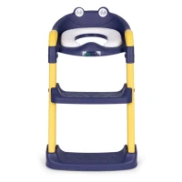 EcoToys PP8001 Dětské WC sedátko se schůdky a žebříkem, modré