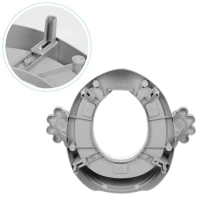 EcoToys PP104 Dětské WC prkénko s držadly a měkkým polštářkem, šedé