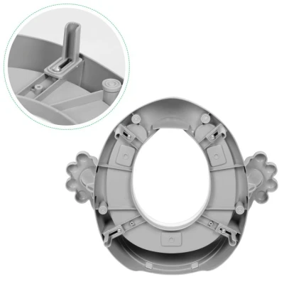 EcoToys PP104 Dětské WC prkénko s držadly a měkkým polštářkem, šedé