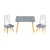 EcoToys WH141 Detský nábytkový set, stôl + 2 stoličky, zajačik