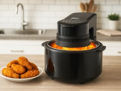 Verk 07373 Fritéza na horúci vzduch 5 l, 1200 W, dotykový LCD displej, 8 programov